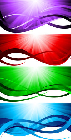  set of colorful banners, clip-artのイラスト素材