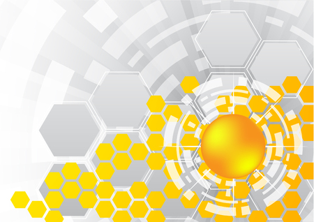 abstract background with hexagon, clip-artのイラスト素材