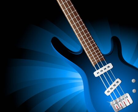 Vector background with guitar; clip-artのイラスト素材