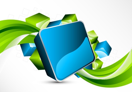 Abstract background with cubesのイラスト素材