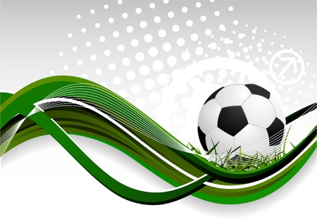 Abstract background with soccer ballのイラスト素材