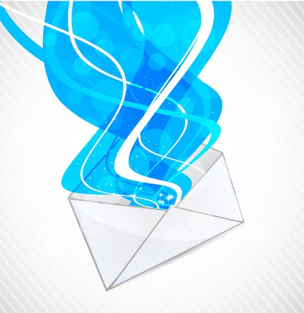 Envelope design with wavy linesの写真素材
