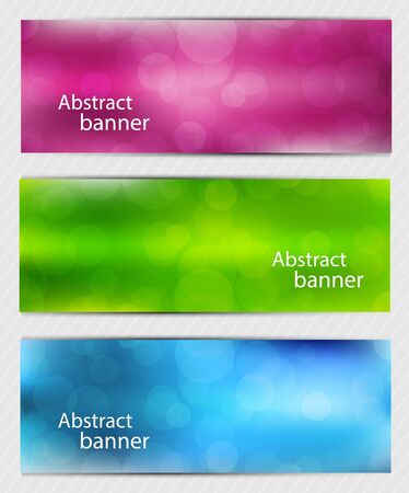 Set of banners with circlesのイラスト素材