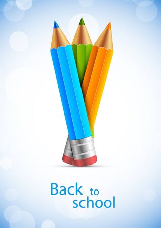 Backgorund with pencilsのイラスト素材