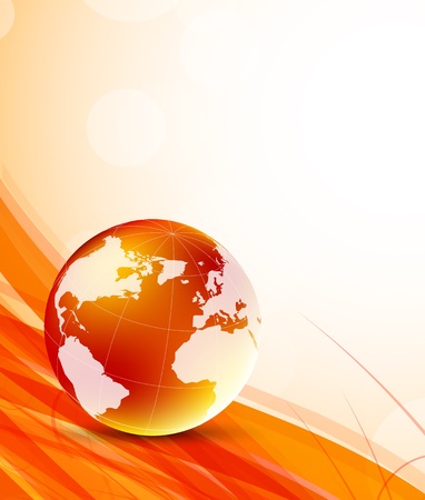 Background with orange globesのイラスト素材