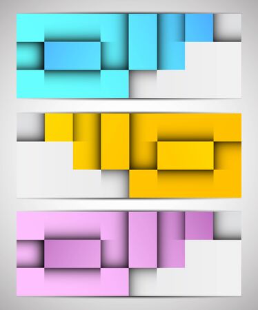 Set of bright banners. Abstract colorful collectionのイラスト素材