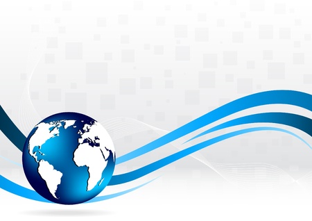 Vector background with globe; clip-artのイラスト素材