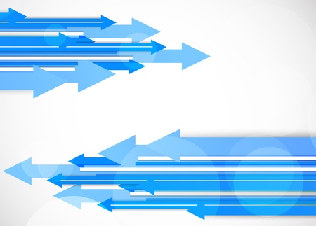 Bright background with blue arrows. Abstract illustrationのイラスト素材