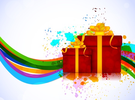 Bright background with box  Abstract colorful illustrationのイラスト素材