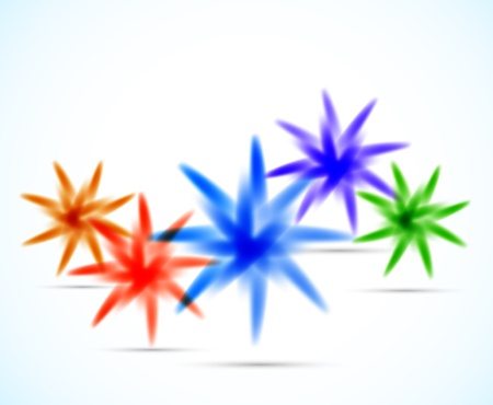 Brigth background with colorful starsのイラスト素材