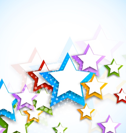 Background with colorful stars  Abstract illustrationのイラスト素材