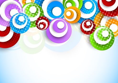 Bright background with circles  Abstract illustrationのイラスト素材