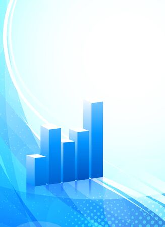 Abstract blue background with diagramのイラスト素材