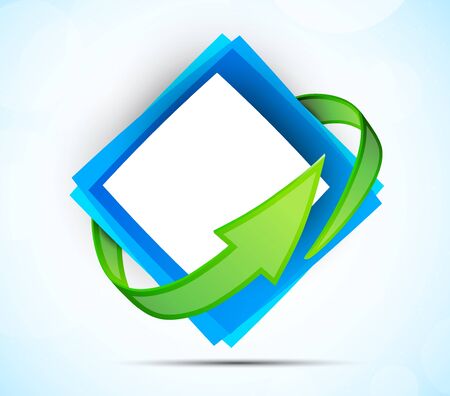 Abstract icon with arrow and squareのイラスト素材