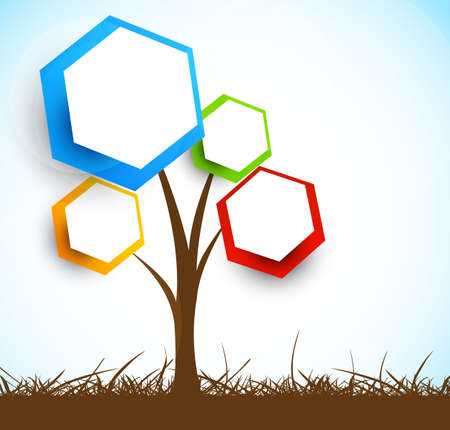 Background with tree  Abstract illustrationのイラスト素材