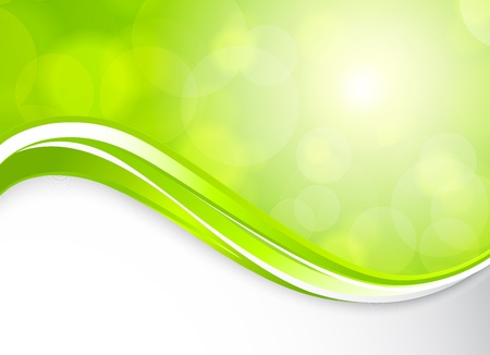 Spring background with green circles  Abstract illustrationのイラスト素材