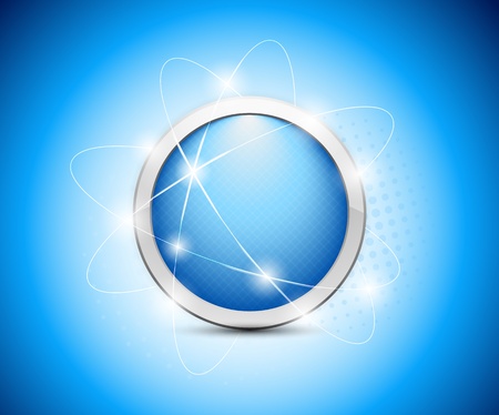 Abstract blue button on blue background  Abstract illustrationのイラスト素材