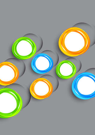 Background with colorful cut out circlesのイラスト素材