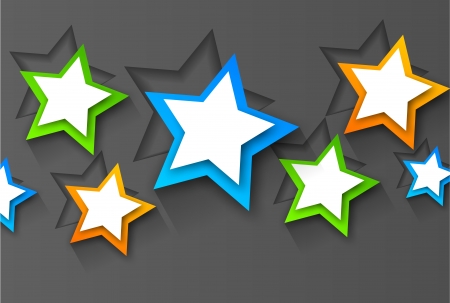 Background with colorful cut out starsのイラスト素材
