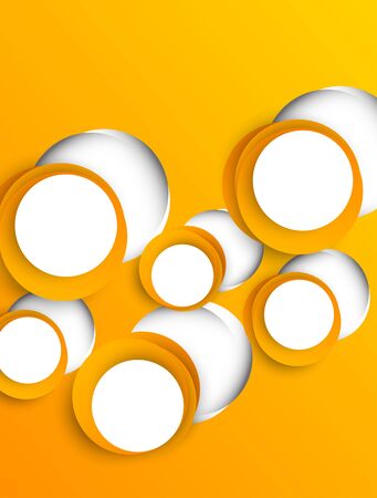 Background with orange cut out circlesのイラスト素材