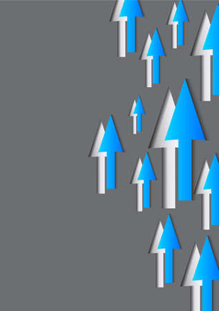 Background with blue arrows. Abstract illustrationのイラスト素材