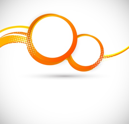 Background with orange circles  Abstract illustrationのイラスト素材