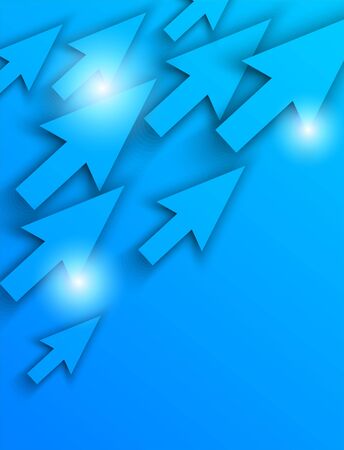 Background with blue arrows. Abstract illustrationのイラスト素材