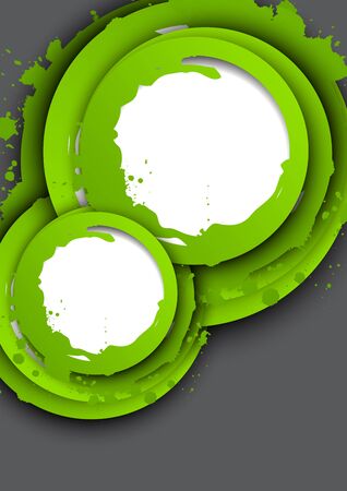 Background with green circles  Abstract illustrationのイラスト素材