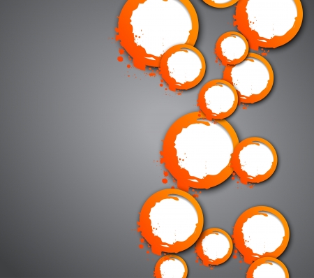 Background with orange circles  Abstract illustrationのイラスト素材