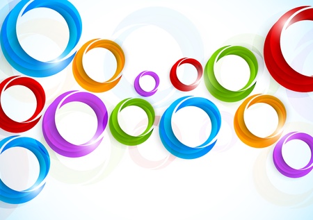 Abstract background with colorful circlesのイラスト素材