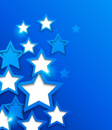 Abstract background with blue starsのイラスト素材