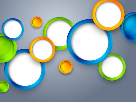 Abstract background with colorful circles  Bright illustrationのイラスト素材