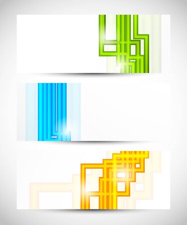 Set of banners with lines  Abstract illustrationのイラスト素材