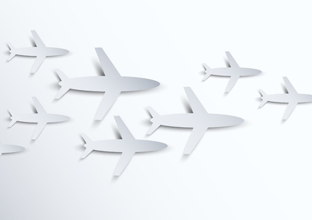 Background with airplanes
