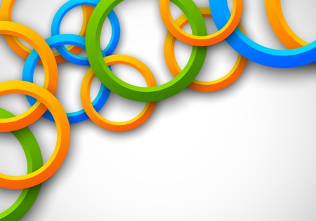 Abstract background with colorful circlesのイラスト素材