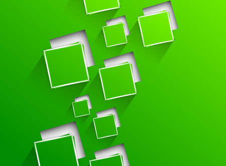 Abstract background with green squaresのイラスト素材