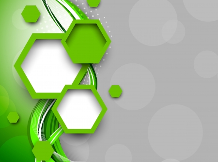 Abstract green background wtih hexagonsのイラスト素材