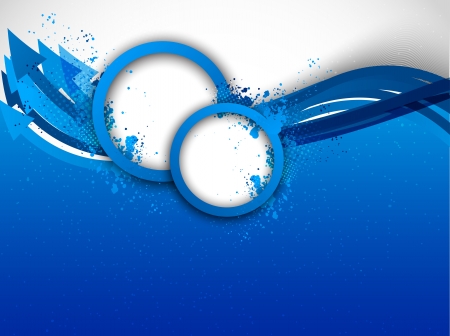 Abstract brochure with circles in blue colorのイラスト素材