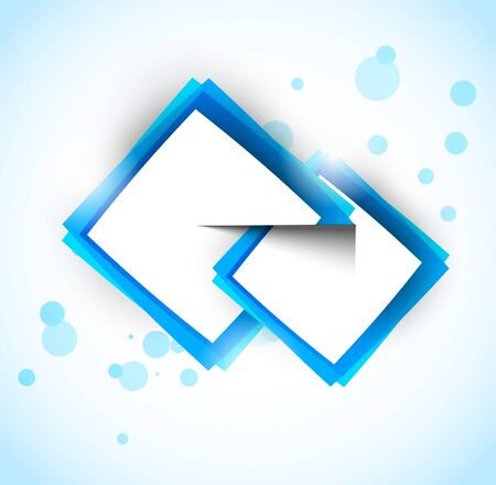 Two square tags in blue colorのイラスト素材