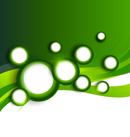 Green background with circlesのイラスト素材
