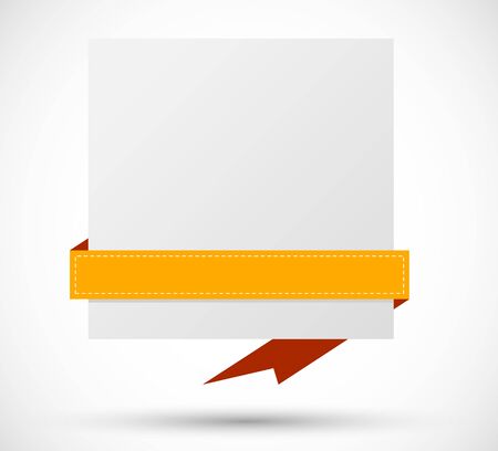 Banner with orange ribbonのイラスト素材