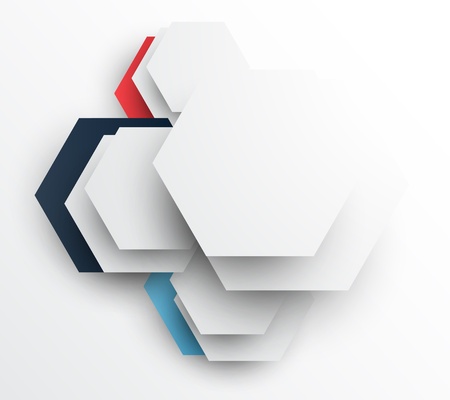 Design template with hexagons  Abstract illustrationのイラスト素材
