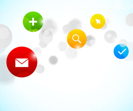 Abstract background with colorful circlesのイラスト素材