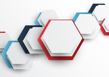 Abstract tech background with hexagonsのイラスト素材