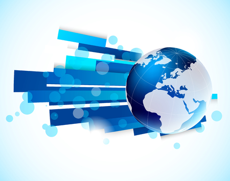Abstract background with globeのイラスト素材