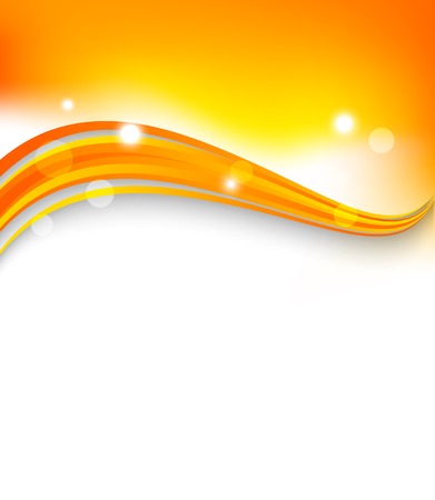 Abstract orange wavy background. Bright summer design. Vector illustrationのイラスト素材