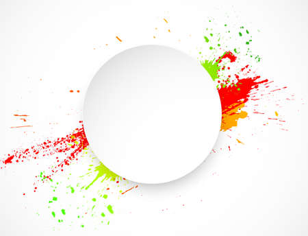 Abstract grunge background with paper labelのイラスト素材