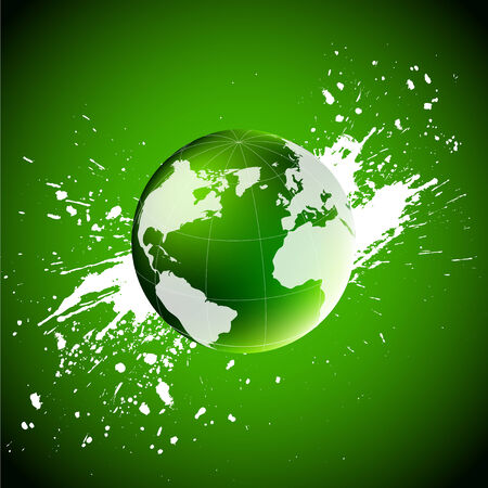 Green world. Ecology conceptのイラスト素材