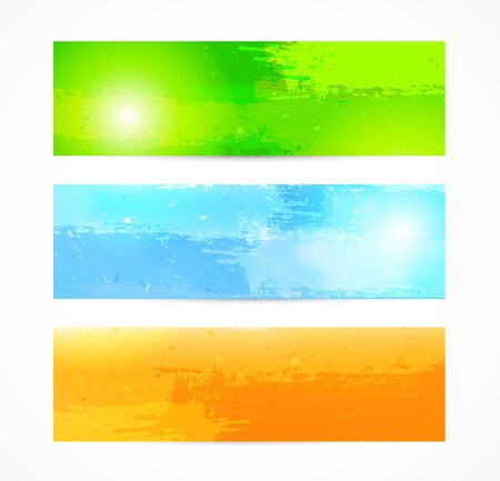 Set of grunge bannersのイラスト素材