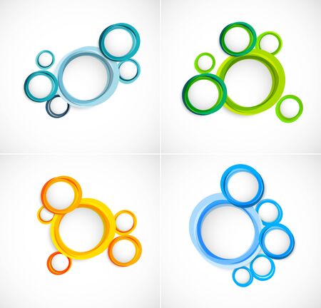 Set of circles backgroundsのイラスト素材